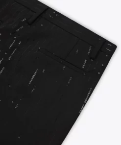 Sequin Pinstripe Wool Flared Trousers 9 Sequin Pinstripe Wool Flared Trousers -US Clothing Shop trousersdetail1