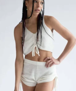 White Cinched Knit Cami & Shorts Set 8 White Cinched Knit Cami & Shorts Set -US Clothing Shop white cinched knit cami and shorts set 2 65306.1666808902