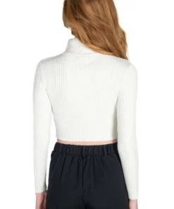White Crop Ribbed Turtle Neck Sweater -US Clothing Shop white crop ribbed turtle neck sweater 5 25867.1673287455