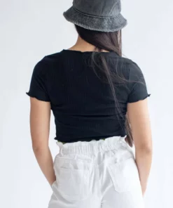 White Cuffed Paper Bag Waist Denim Shorts -US Clothing Shop white cuffed paper bag waist denim shorts 4 48979.1666806966