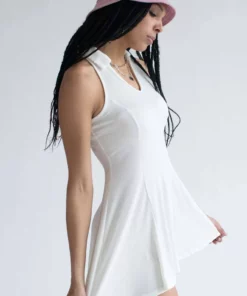 White Polo Skater Dress