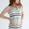 Windsurfer Striped Crochet Cami & Shorts Set